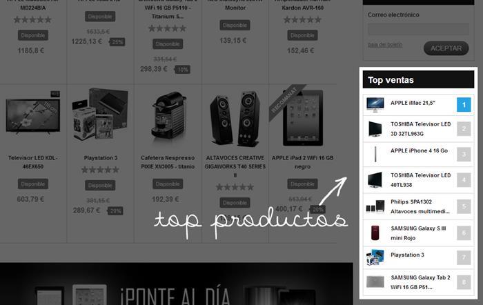Top productos | 