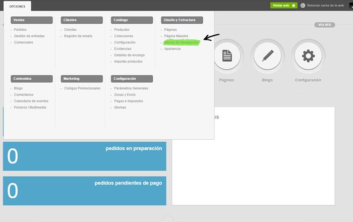 ¿Cómo añadir accesos a categorías en el menú principal de tu tienda? | 