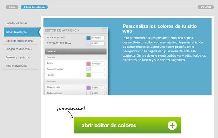 ¿Cómo modificar los colores de la web? | 