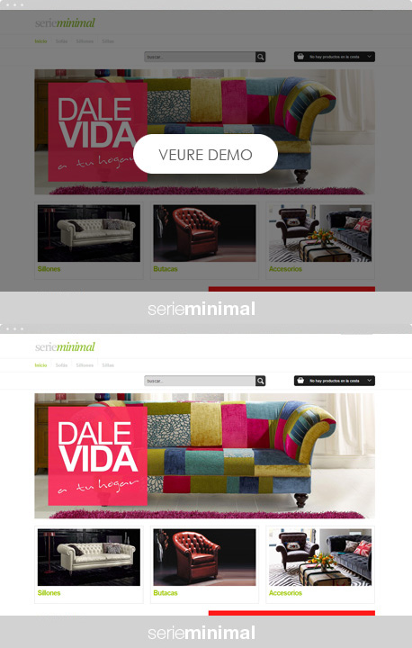Ejemplo de tienda online con la plantilla Oleoshop Minimal
