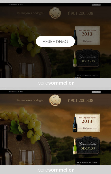 Ejemplo de tienda online con la plantilla Oleoshop Sommelier