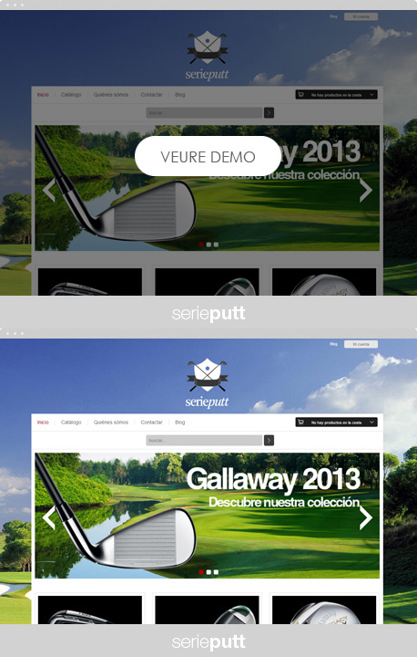 Exemple de botiga online amb la plantilla Oleoshop Putt