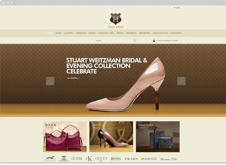 Ejemplo de tienda online con la plantilla Oleoshop Heels