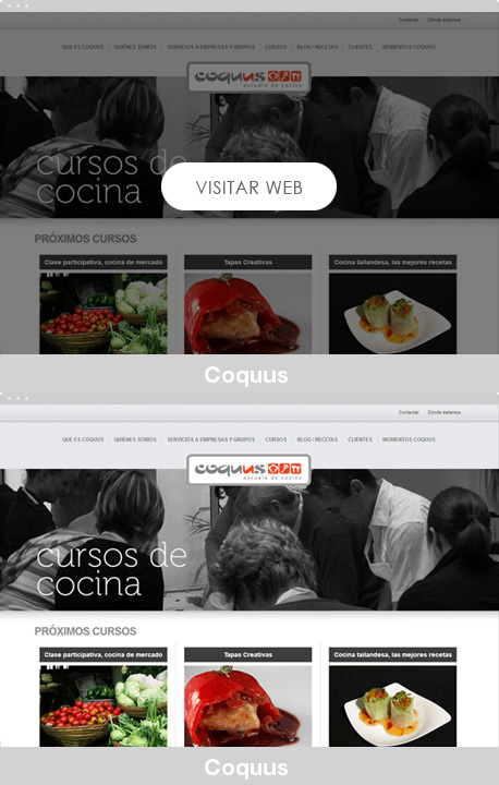 Web Oleoshop de la escuela de cocina Coquus